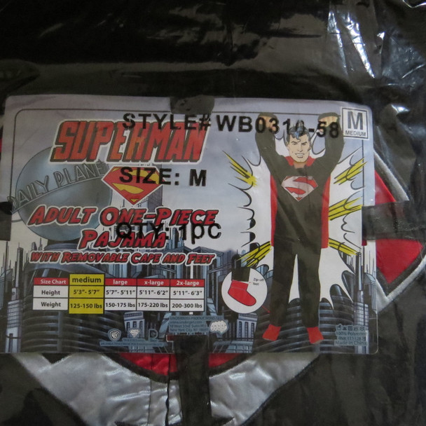 Superman Man of Steel Black and Red All in one-Medium Size-Brand New