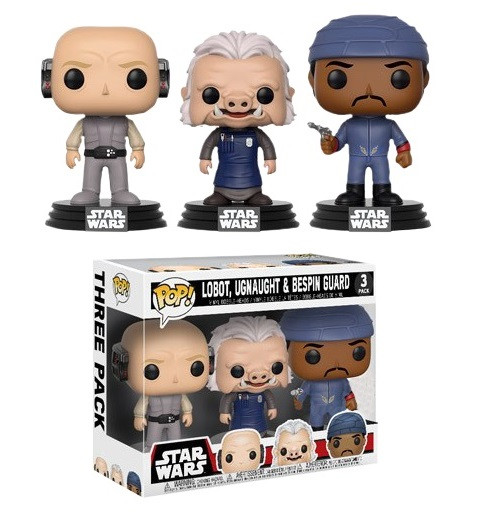 Star Wars - Lobot, Ugnaught, Bespin Guard US Exclusive Pop! Vinyl 3-Pack [RS]-FUN14957