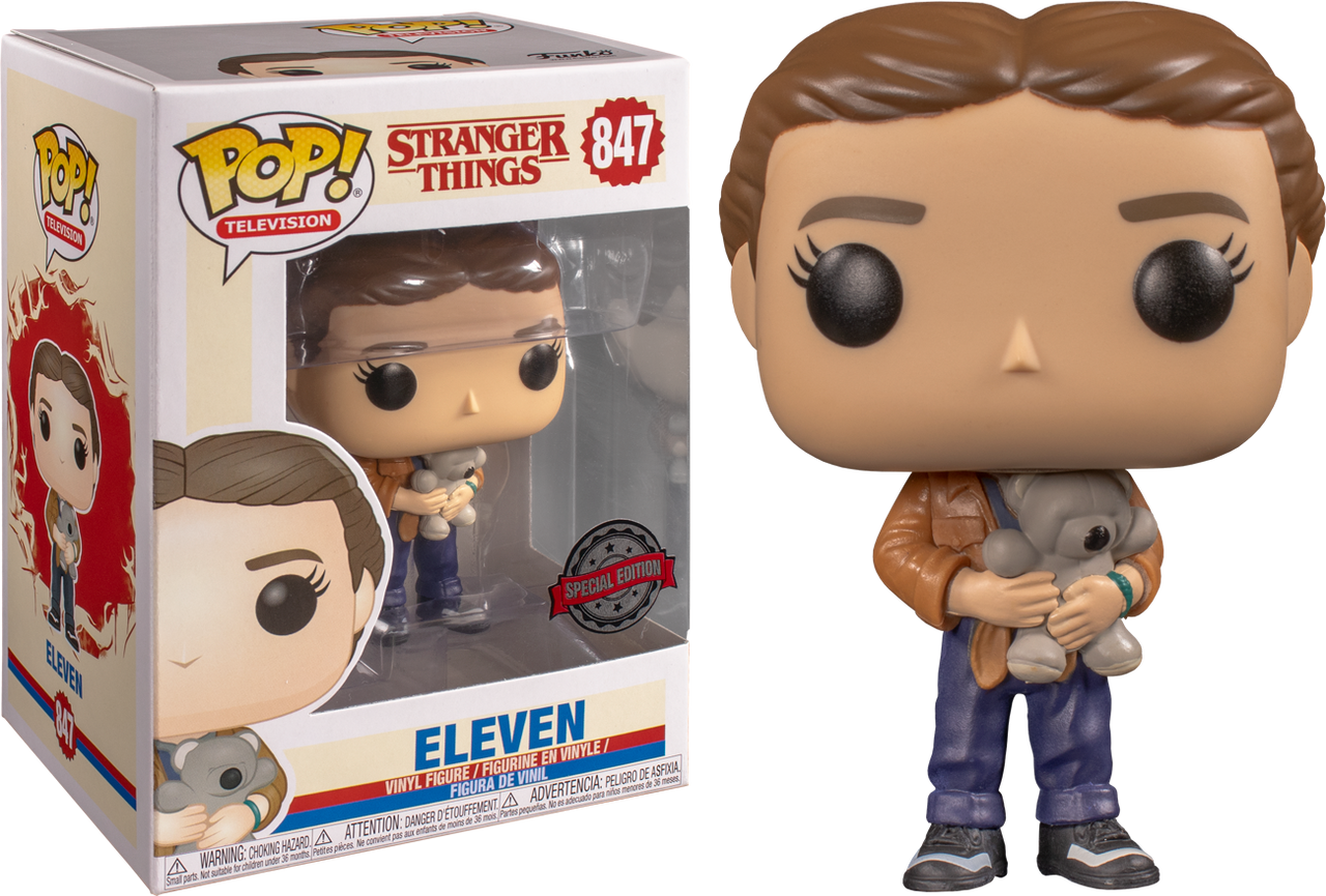 Stranger Things Eleven With Bear Us Exclusive Pop Vinyl