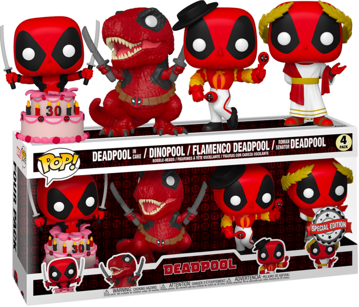 Deadpool - 30th Anniversary US Exclusive Pop! Vinyl 4-pack [RS