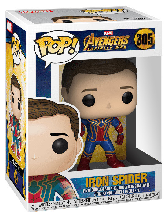 iron spider unmasked funko pop