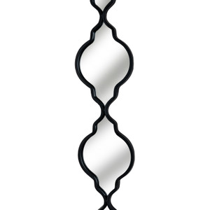 Decorative Hanging Black Mirror Quarterfoil