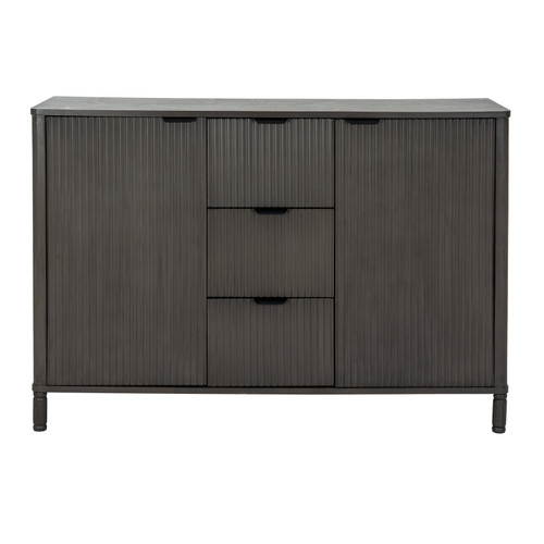 Reed 3 Drawer 2 Door Cabinet, front-facing view showing cupboards and drawers