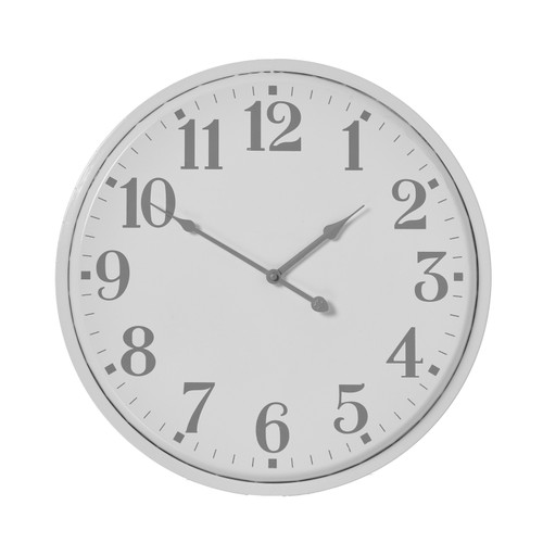 Aubrey Wall Clock with bold Arabic numerals on a white dial, shown straight on