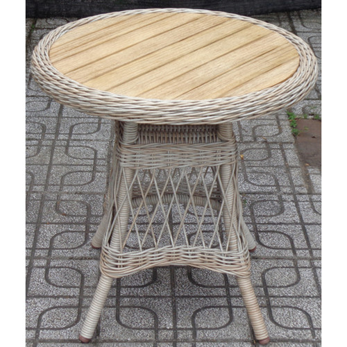 Provence Outdoor Bistro Table shown from above on a patio