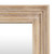Close-up of the Washed Wood Framed Mirror's frame corner and natural grain texture