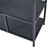 Close-up of the Large Black Multi Shelf Unit's base and shelf joinery