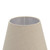 Close-up of the Incia column table lamp's linen shade showing its woven texture