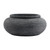 Amalfi Grey Round Ribbed Planter with a wide, ribbed bowl silhouette and weathered grey finish, shown on a white background