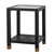 Lennox Black Side Table shown at an angle on a white background