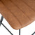 Close-up of the Malmo Tan Swivel Bar Stool's stitched upholstery detail