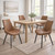 Malmo Tan Dining Chairs styled around a light oak dining table in a bright living space