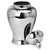 Chrome Ginger Jar with lid removed, showing the jar's neck and interior
