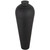 Matt Black Large Hammered Vase With Lid shown with lid in place, close view of the neck and lid