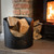 Black Finish Logs And Kindling Buckets & Matchstick Holder