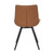 Malmo Tan Swivel Dining Chair, rear view showing the swivel base and legs