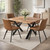 Malmo Tan Swivel Dining Chairs styled around a wooden dining table