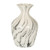 Marble Effect Ellipse Large Vase with a sweeping elliptical silhouette and black-veined marble effect shown on a white background