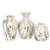 Marble Effect Ellipse Large Vase shown alongside two other vases from the same collection