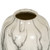 Close-up of the Marble Olpe vase's neck and opening showing the marbled glaze pattern