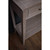 Close-up of the Serene 4 Drawer Console Table's leg, drawer front and open shelf