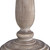 Close-up of Teos table lamp base showing the whitewashed turned wood grain and finish detail