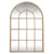 Washed Wood Arched Window Mirror shown full-length on a white background