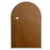 Rear view of the Washed Wood Arched Window Mirror showing wall-mounting hardware