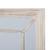 Close-up of the Washed Wood Framed Window Mirror's frame corner, showing the natural grain and joinery detail