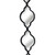 Decorative Hanging Black Mirror Quarterfoil