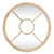 Washed Wood Round Window Mirror shown full-length on a white background