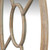 Close-up of the Washed Wood Round Window Mirror's central porthole and spoke detailing