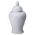 Darcy large stone ginger jar with a domed, finial-topped lid shown on a white background