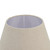 Close-up of the Incia urn wooden table lamp's linen shade showing its woven texture