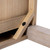 Close-up of Haldon console table cast-iron drawer handles