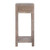 Haldon small whitewashed 1-drawer lamp table with cast-iron handle