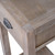 Close-up of Haldon small lamp table corner joinery and whitewashed wood grain