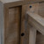 Close-up of Haldon console table cross-brace joinery with visible hardware