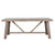 Haldon whitewashed trestle-leg dining table shown against a white background