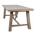 Haldon whitewashed dining table shown from end angle against a white background
