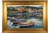 Rio Marina by June Carey - 39x28 Original Painting Framed