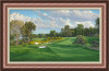 Merion Golf Club 16th Hole, East Course -by Linda Hartough, Canvas Framed