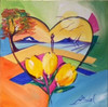 Alfred Gockel Tulip - face original painting