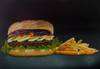 Hamburger w/Fries painting by Luis Apolinario