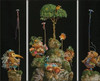 Six Bird Hunters in Full Camouflage Triptych Print