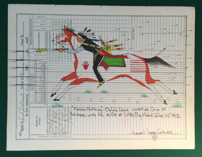 Fears Nothing by Daniel Long Soldier original painting Ashley's Art