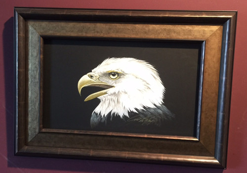Bald Eagle original watercolor by Art LaMay