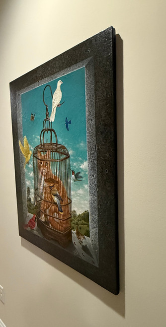 CAT-AS-TROPHY by Braldt Bralds 32x40 Original Painting