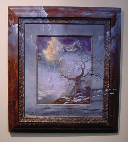 hand-painted mat & frame