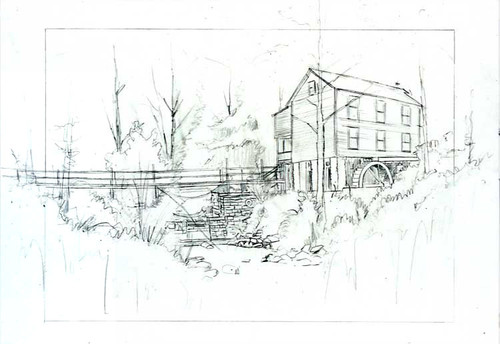 Old Gillian Mill layout drawing Old Gillian Mill layout drawing